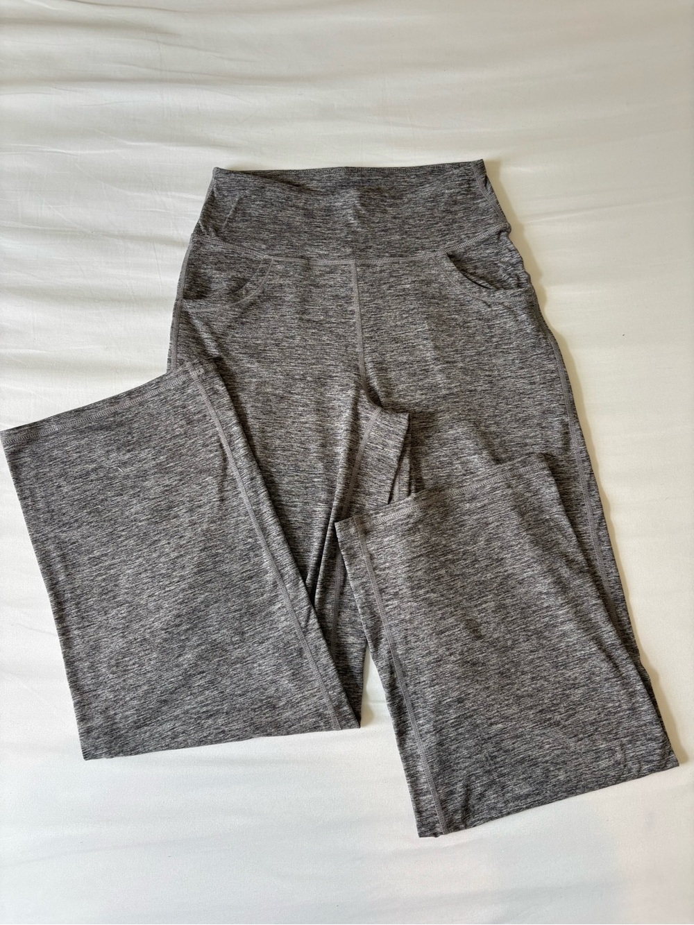 Kids Gray Active Leggings with Pockets